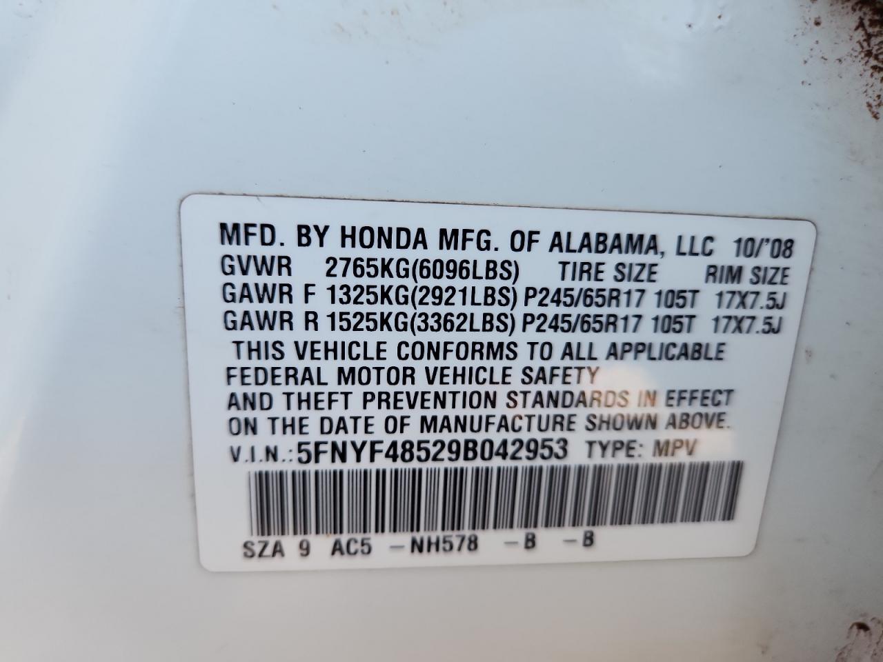 Honda Pilot Exl Image 4