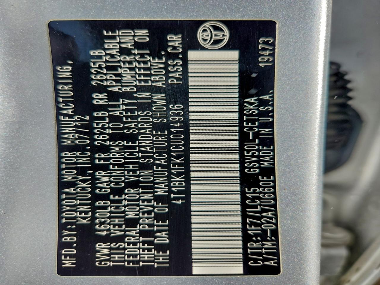 Toyota Camry Se Image 10