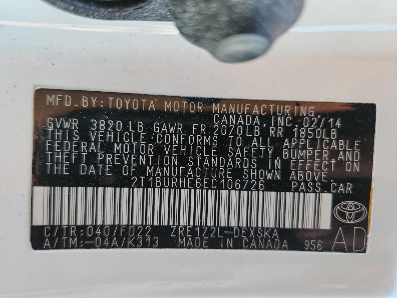 Toyota Corolla L Image 13