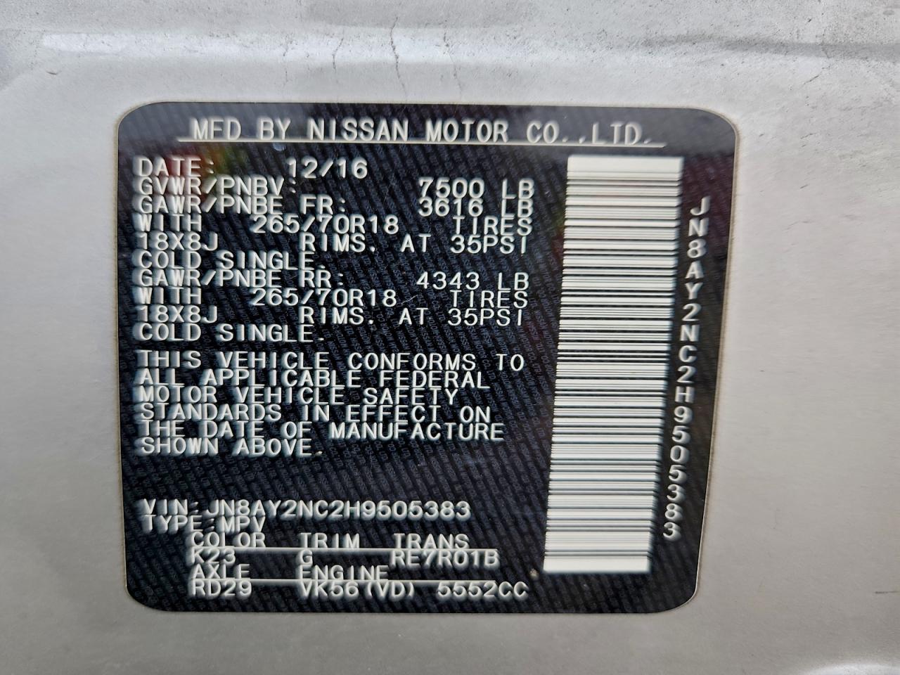 Nissan Armada Sv Image 8