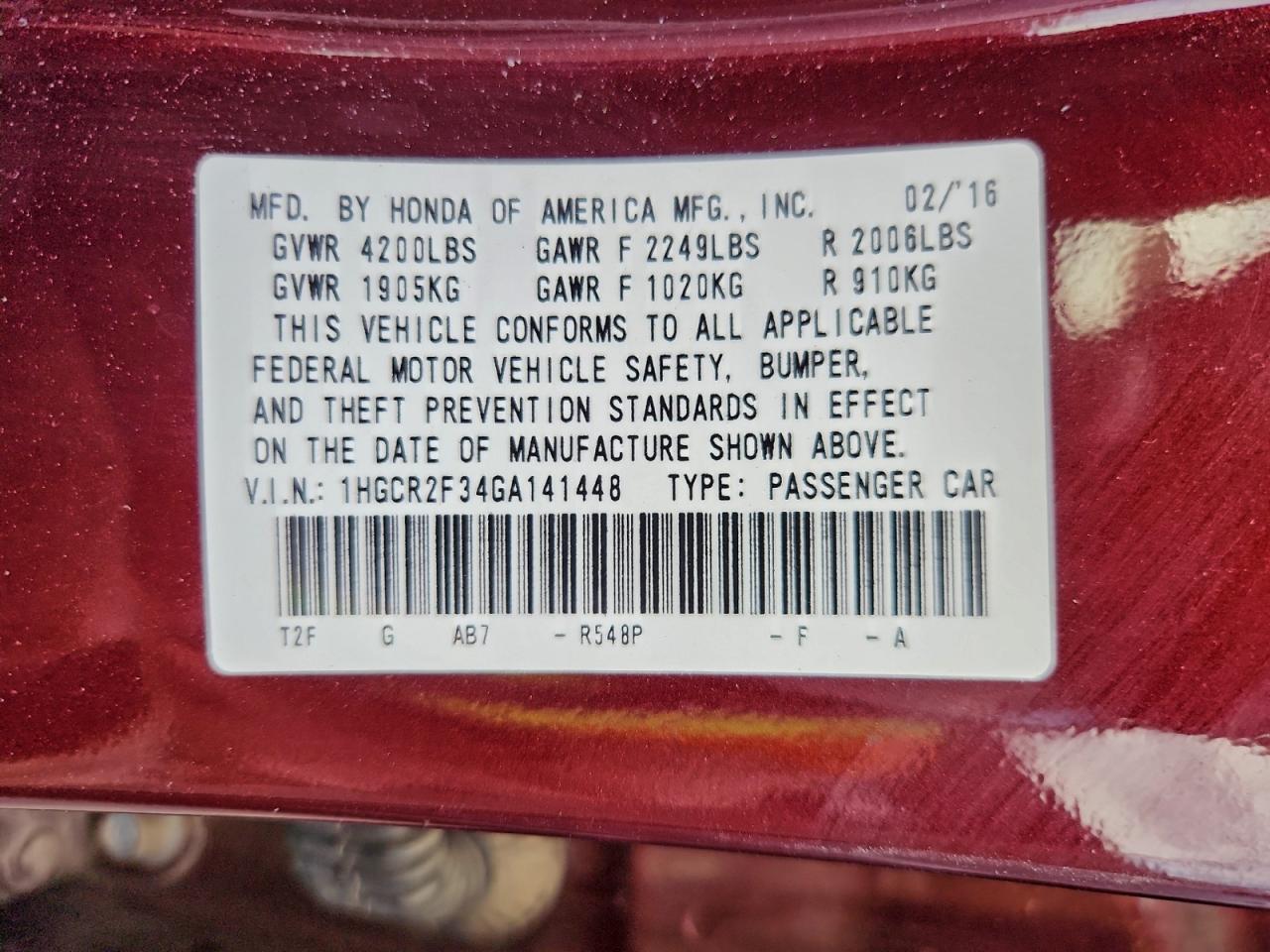 Honda Accord Lx Image 12