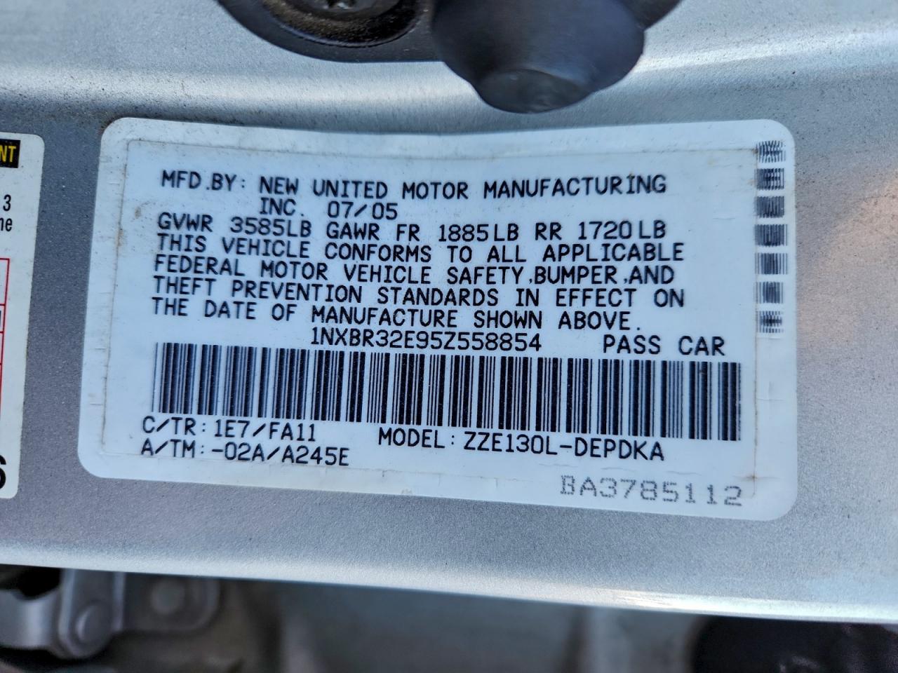 Toyota Corolla Ce Image 12