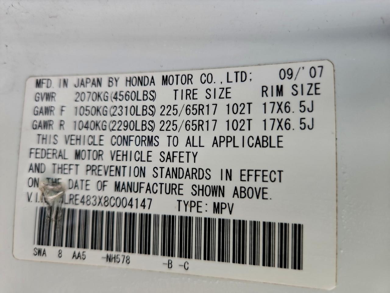 Honda Crv Lx Image 10