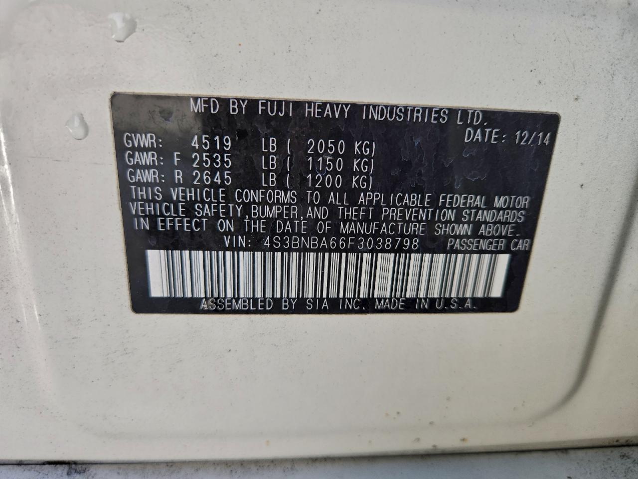 Subaru Legacy 2.5i Image 12