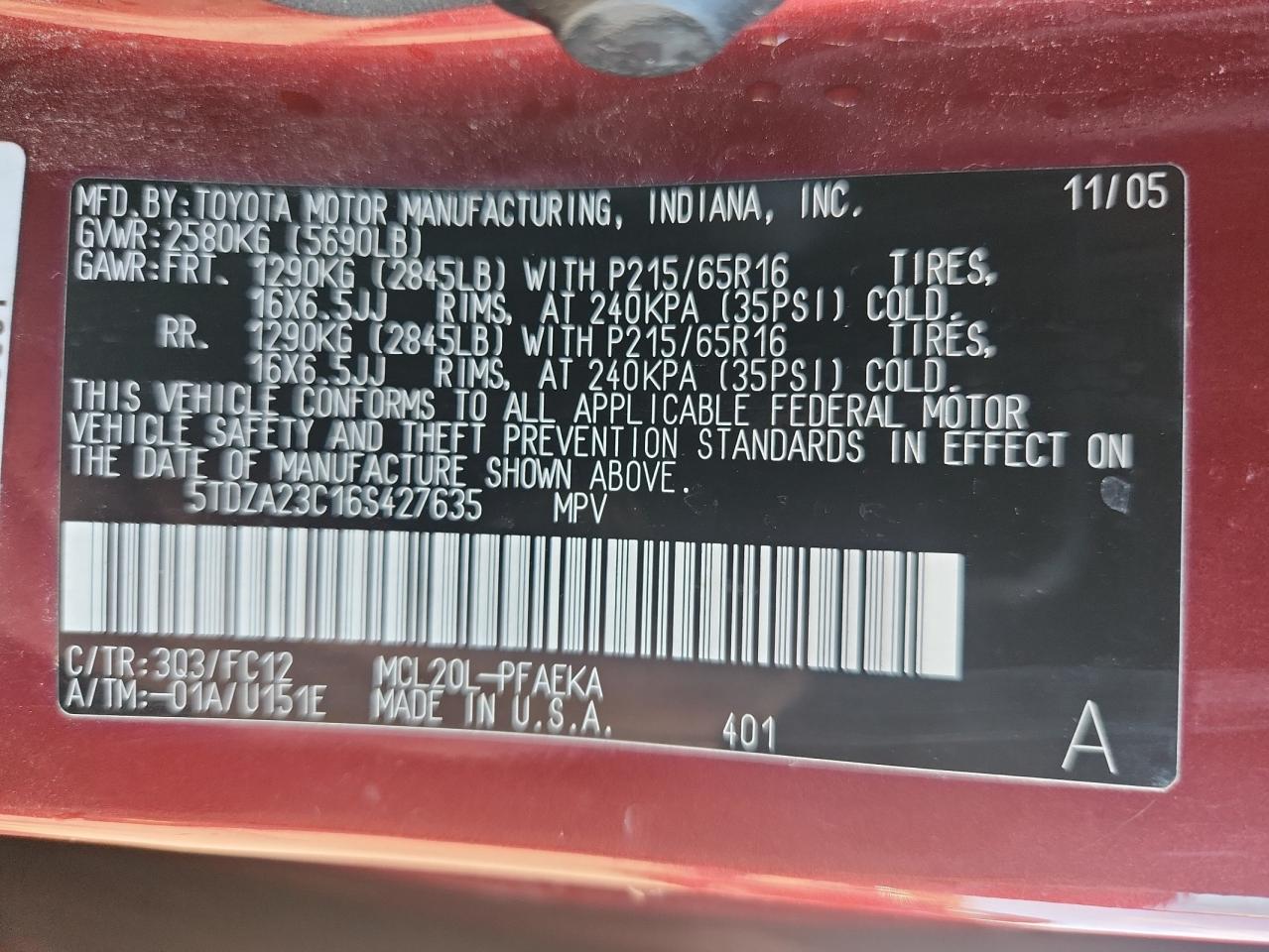 Toyota Sienna Ce Image 13