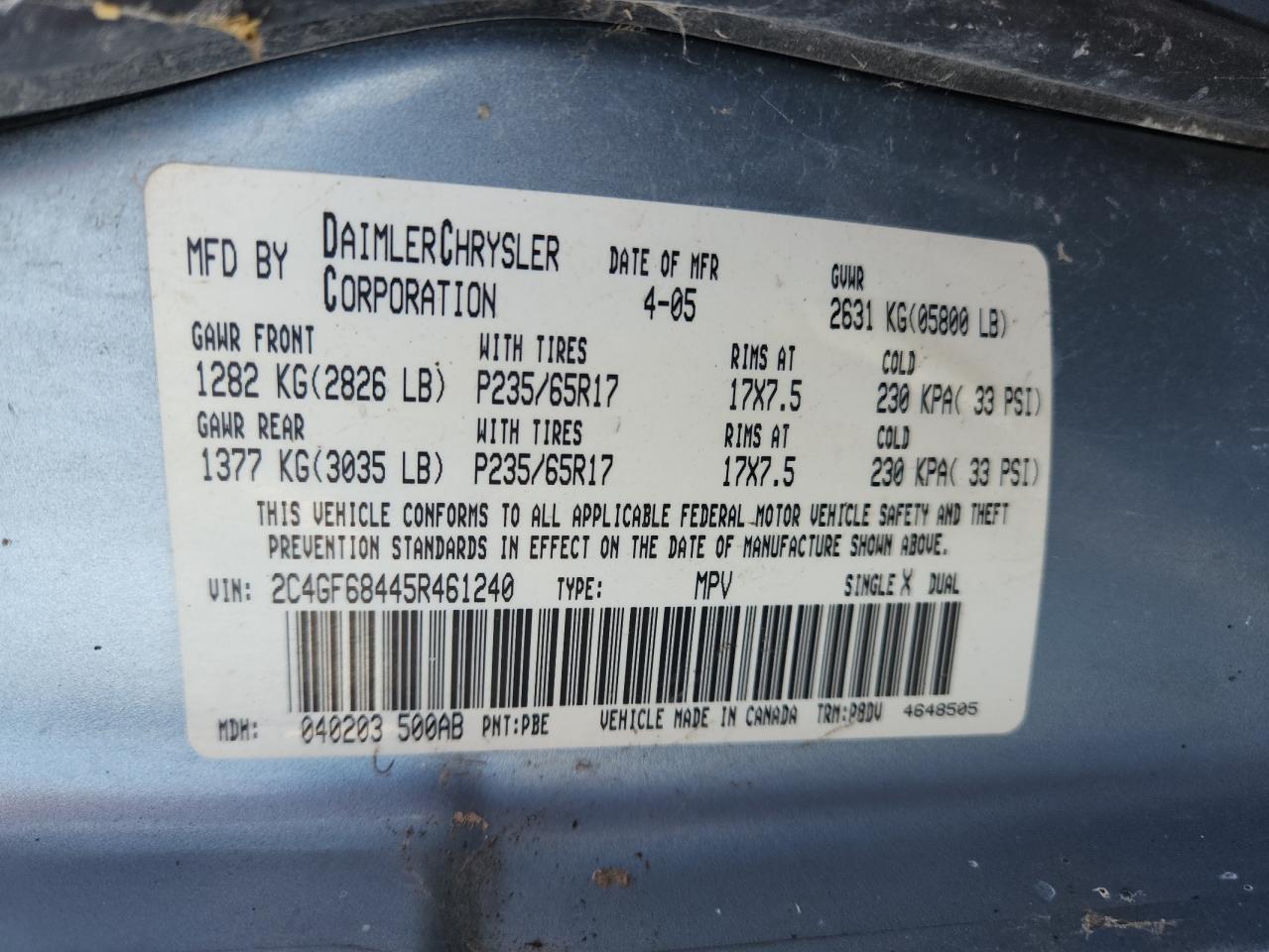 Chrysler Pacifica Touring Image 12