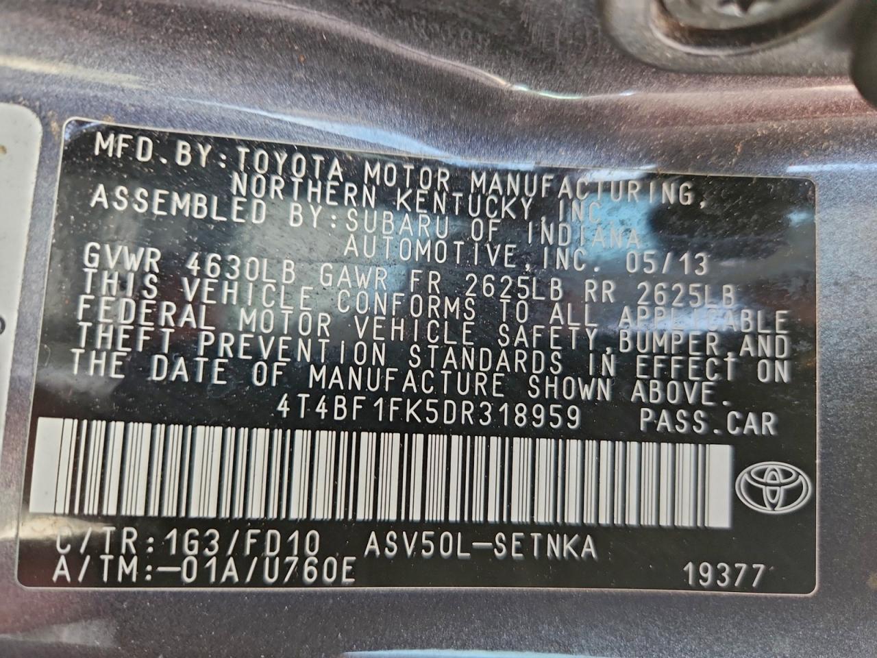 Toyota Camry L Image 9