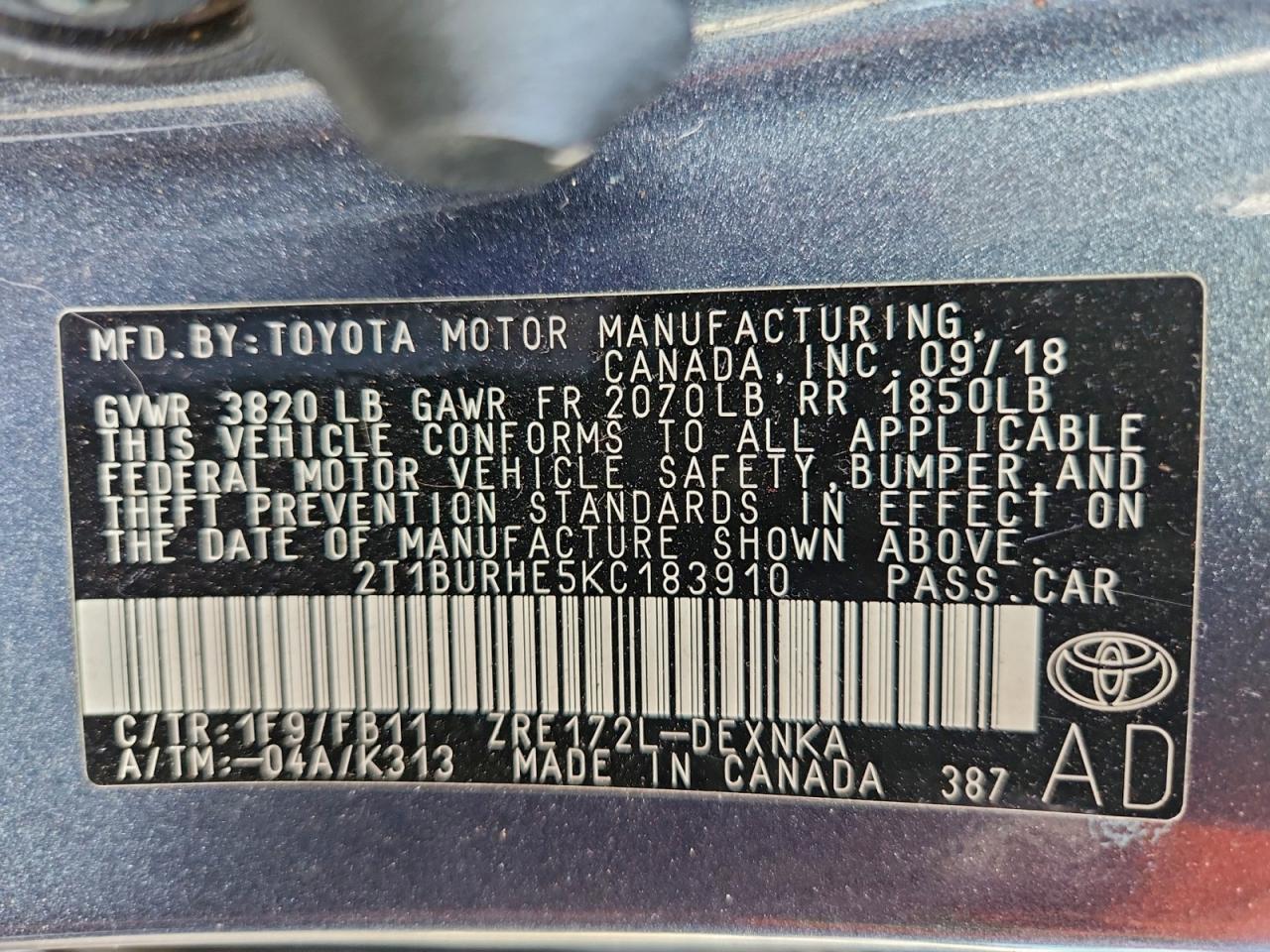 Toyota Corolla L Image 10