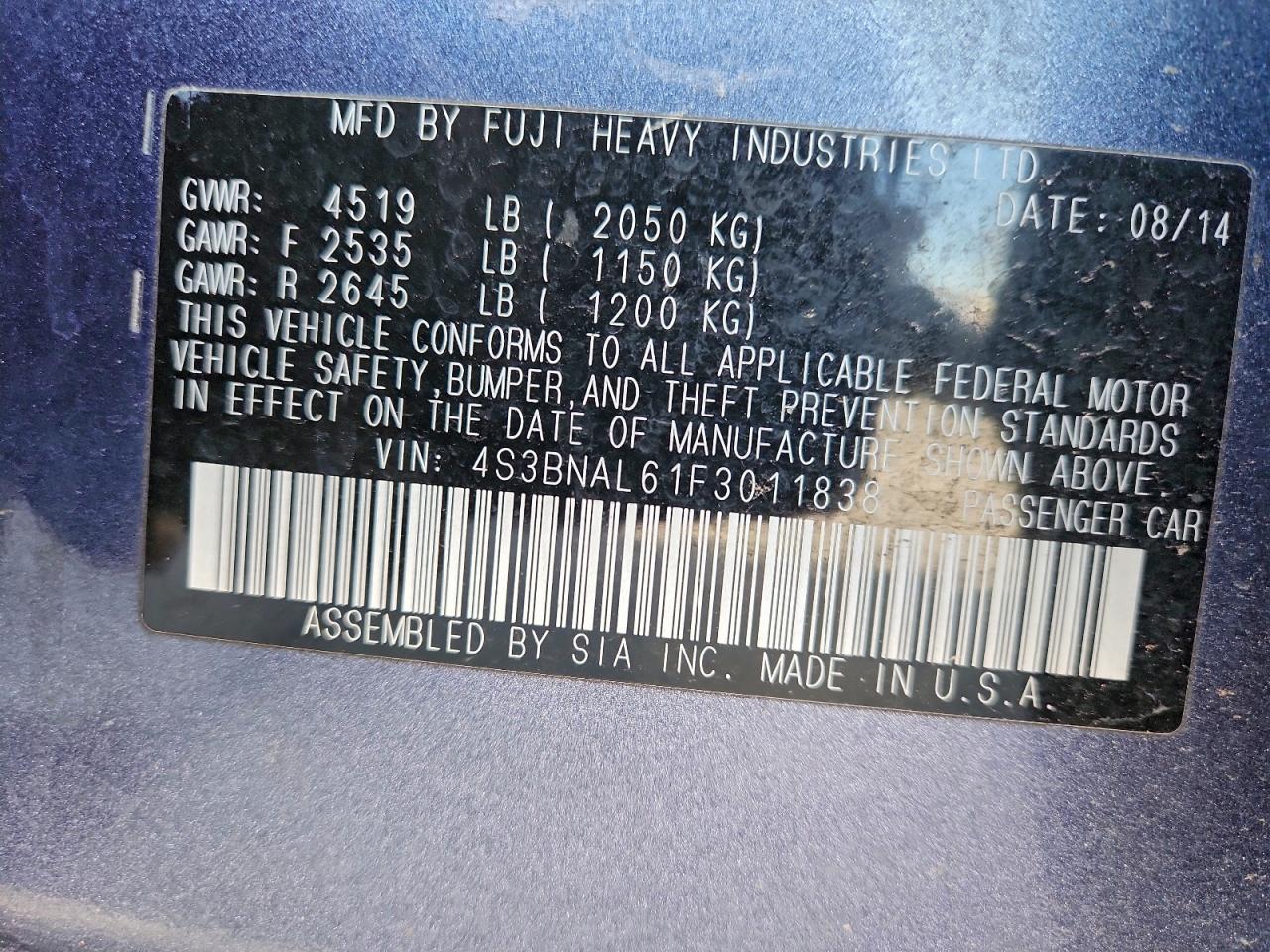 Subaru Legacy 2.5i Limited Image 10