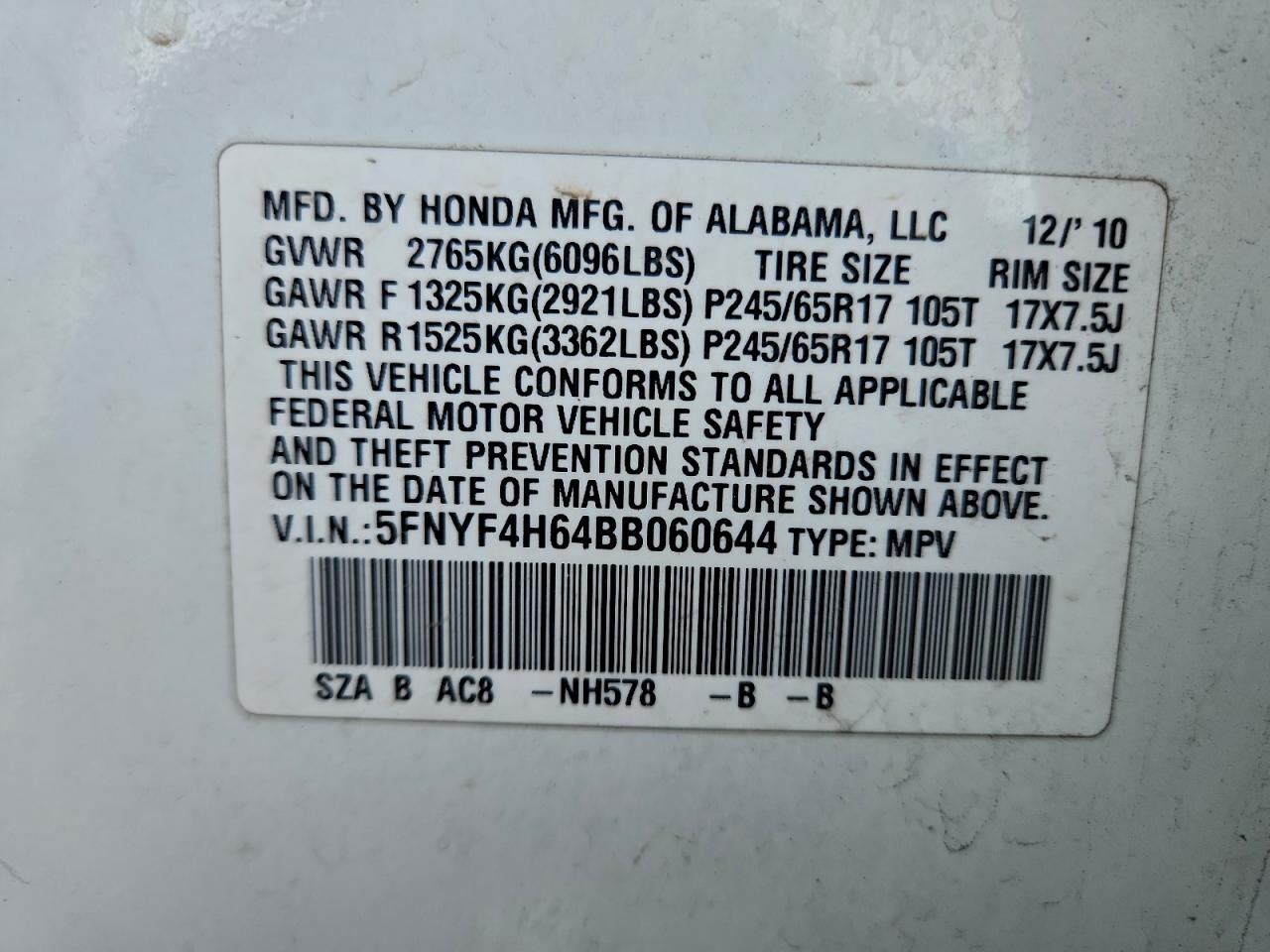 Honda Pilot Exl Image 9