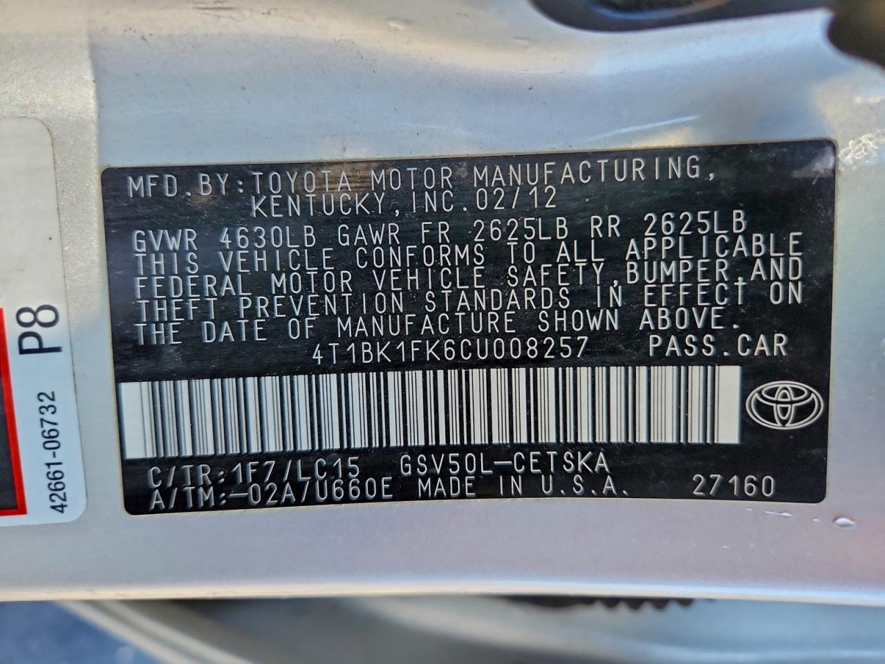 Toyota Camry Se Image 8