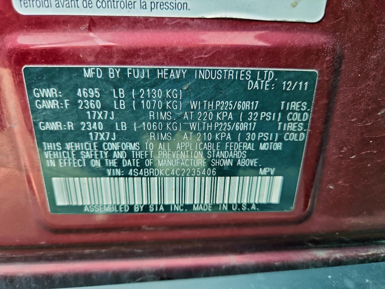 Subaru Outback 3.6r Limited Image 10