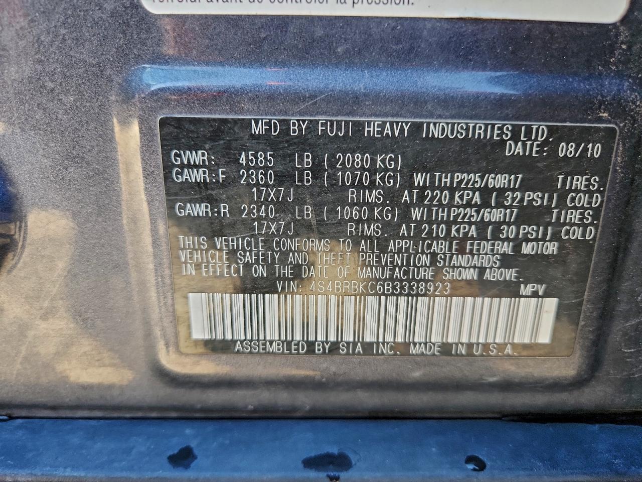 Subaru Outback 2.5i Limited Image 7