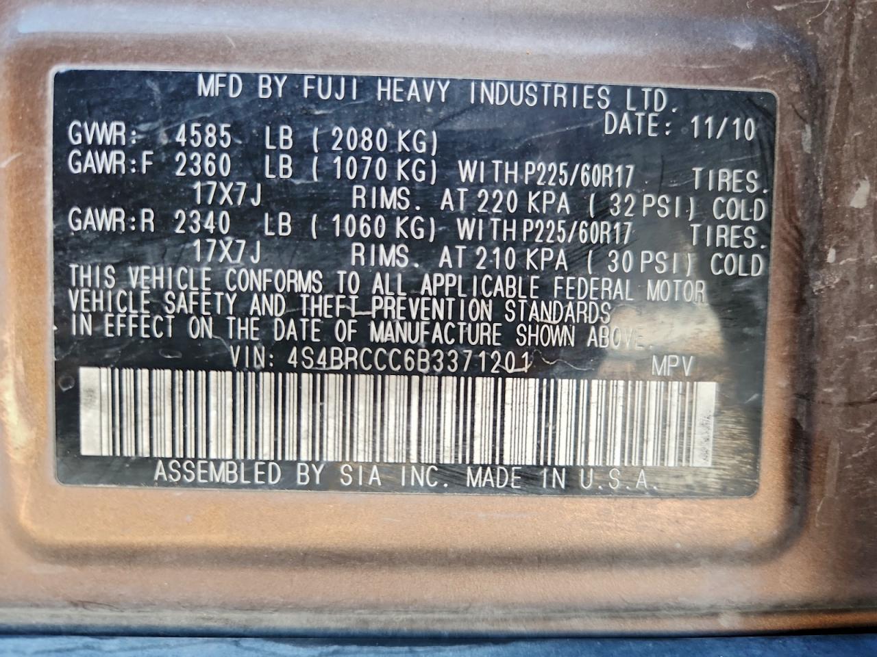 Subaru Outback 2.5i Premium Image 13