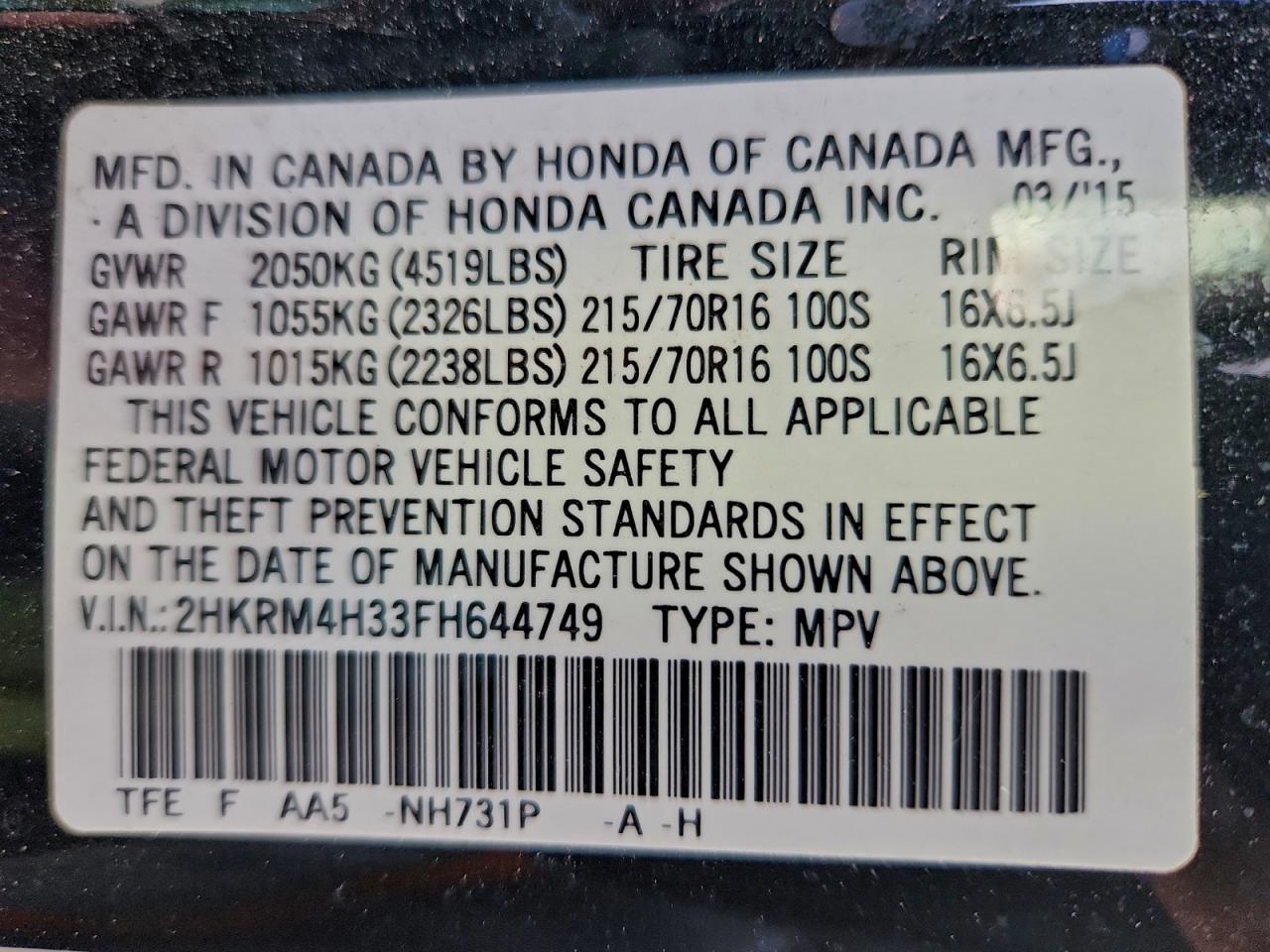 Honda Crv Lx Image 7