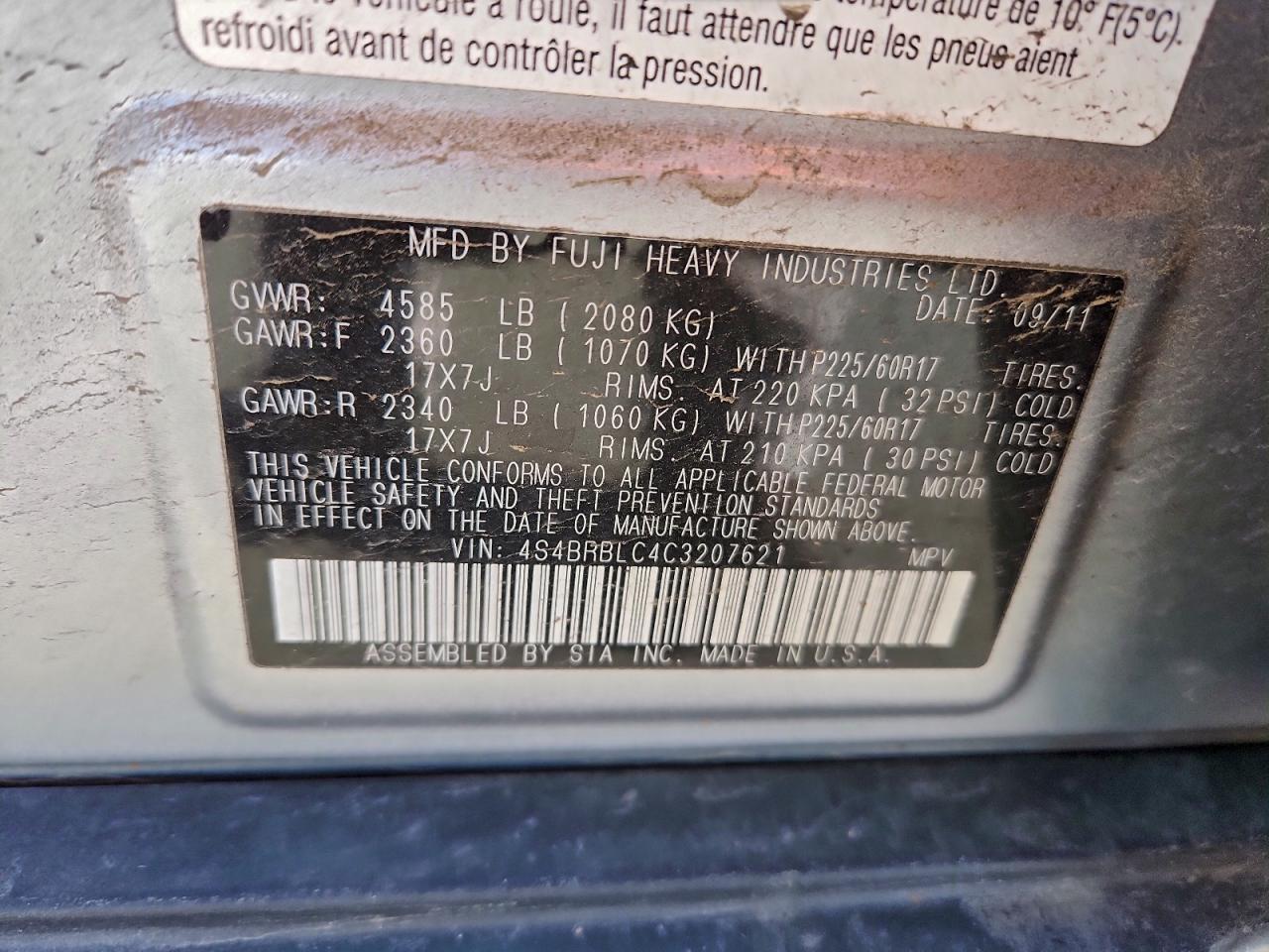 Subaru Outback 2.5i Limited Image 10