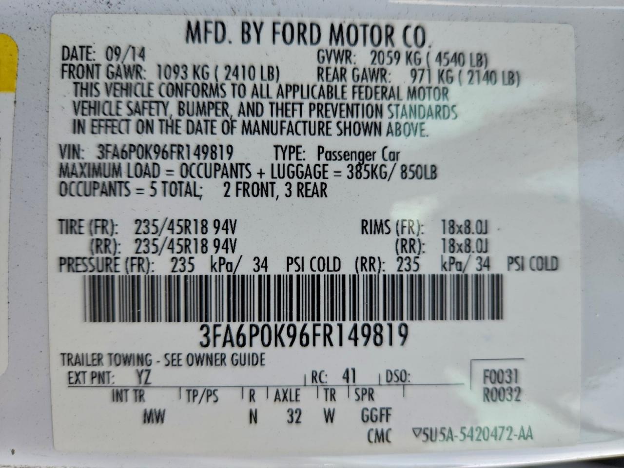 Ford Fusion Titanium Image 8