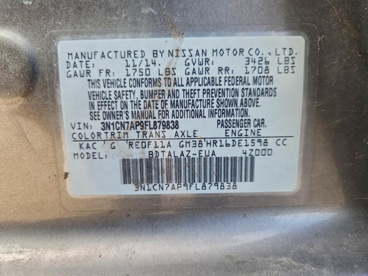 Nissan Versa S Image 7