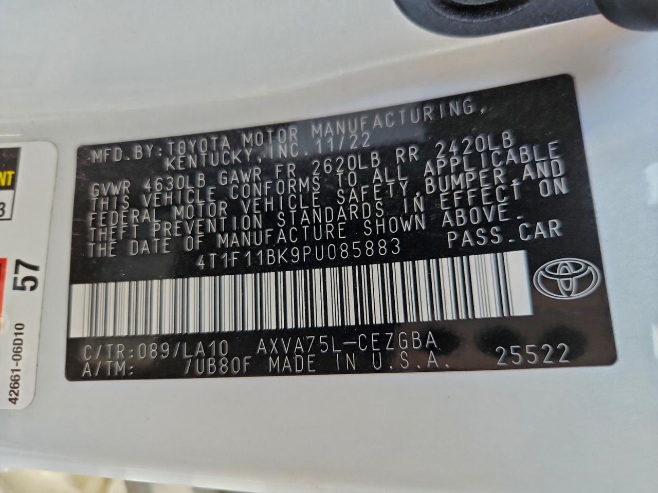 Toyota Camry Xle Image 12