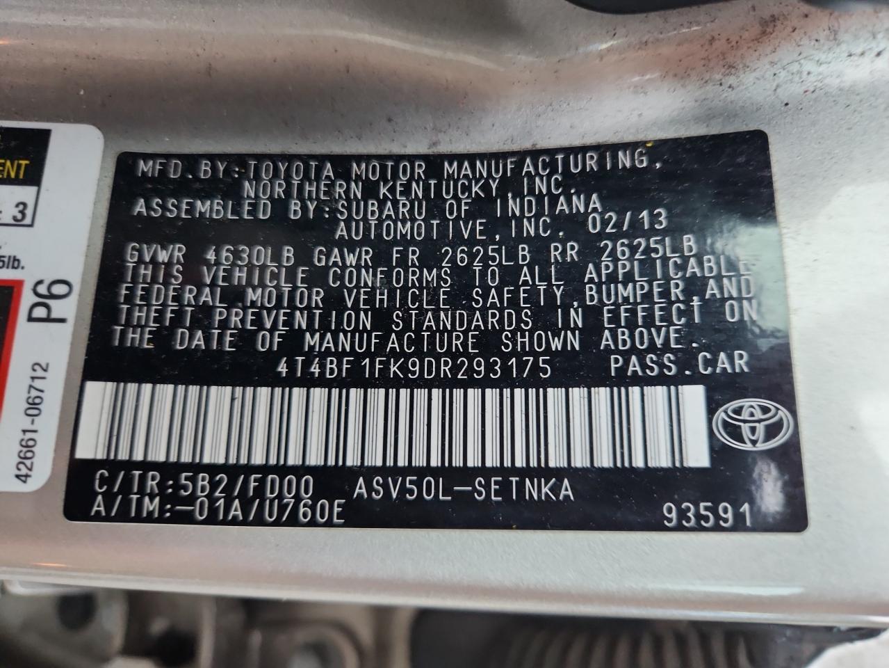 Toyota Camry L Image 12