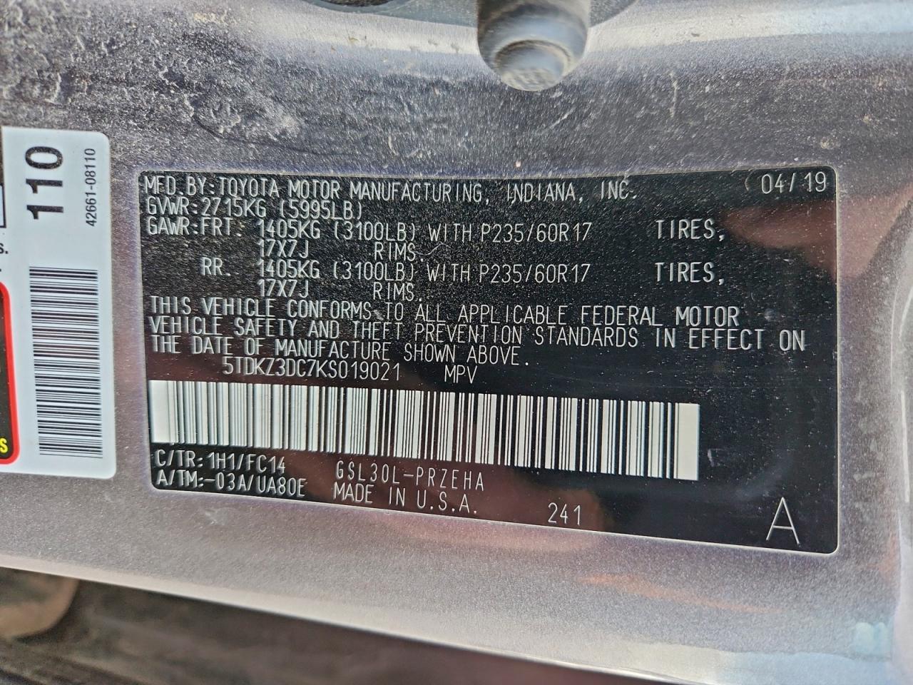 Toyota Sienna Le Image 9