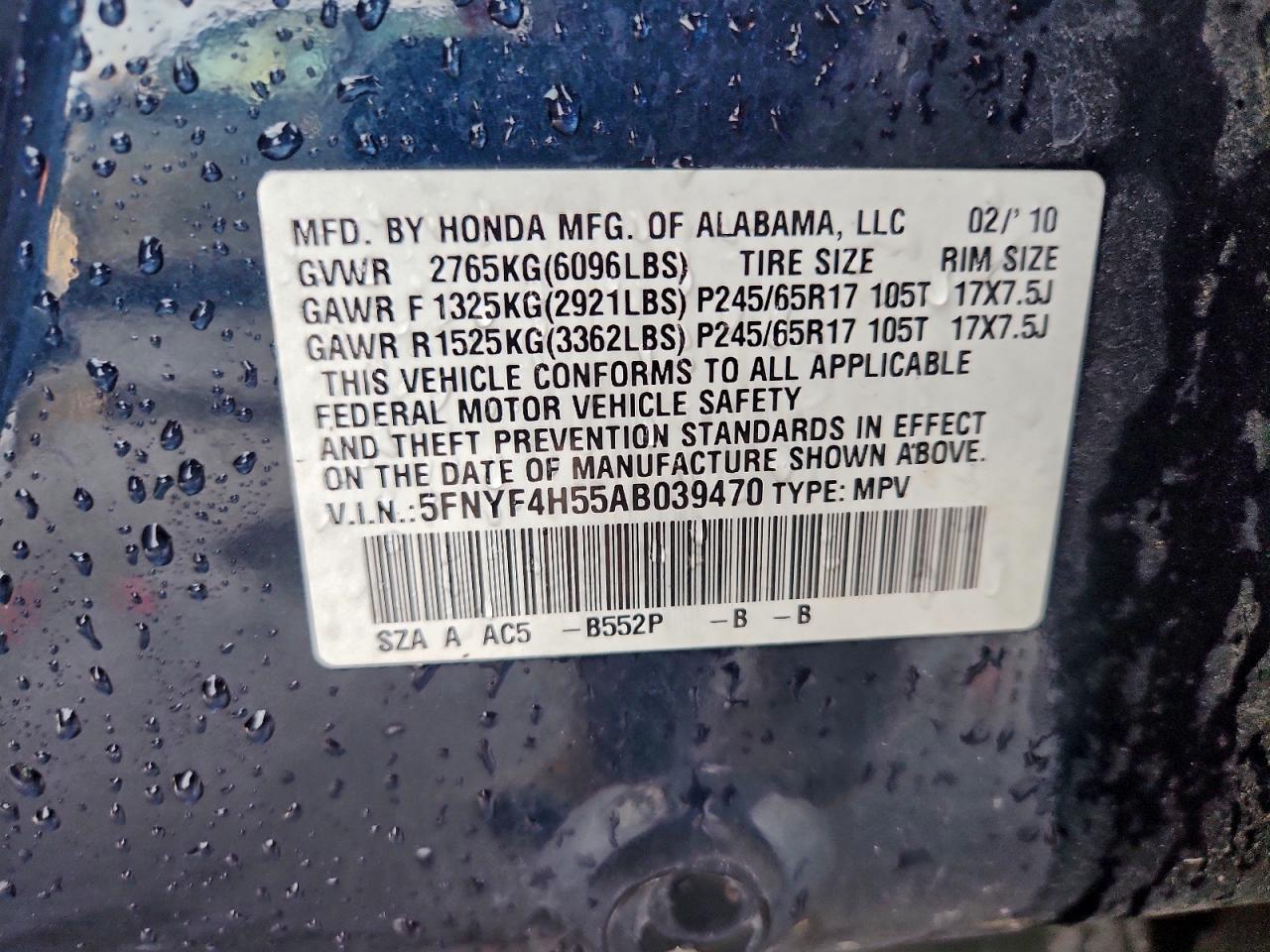 Honda Pilot Exl Image 10