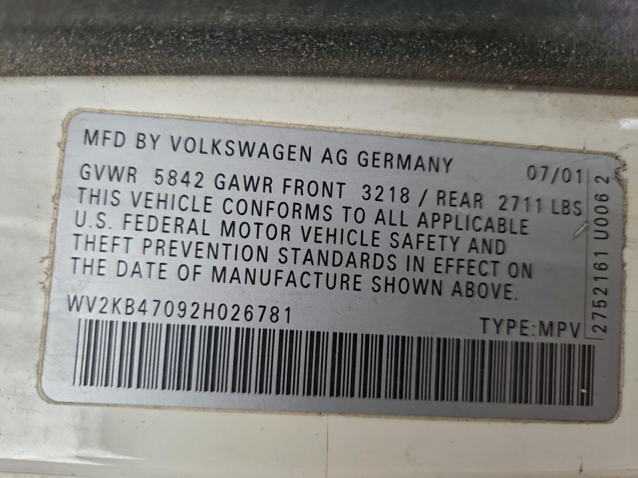 Volkswagen EuroVan Gls Image 9